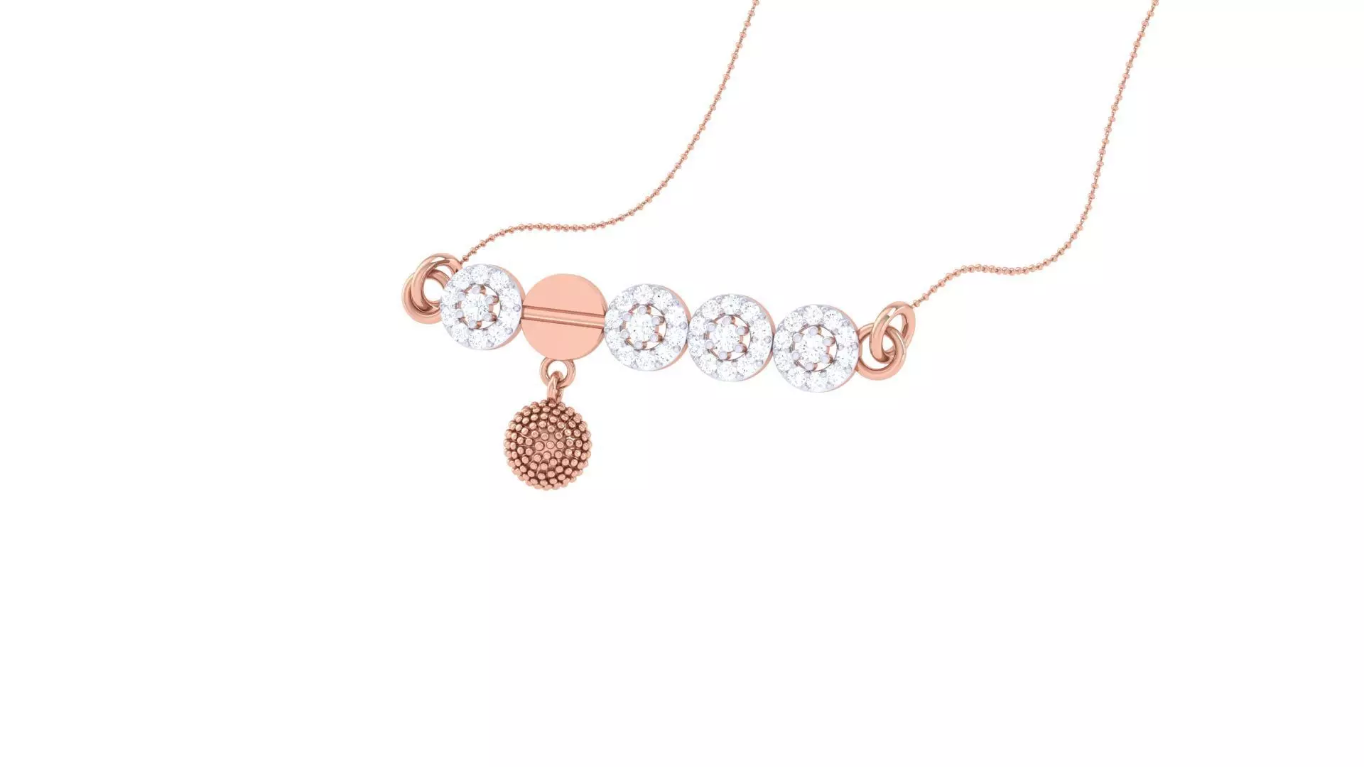 Delicate Screw Head Necklace 3dm stl obj gltf glb 3mf renders 3D print model_0