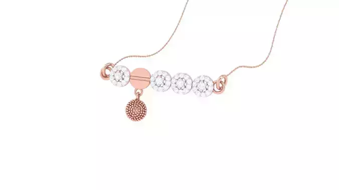 Delicate Screw Head Necklace 3dm stl obj gltf glb 3mf renders 3D print model