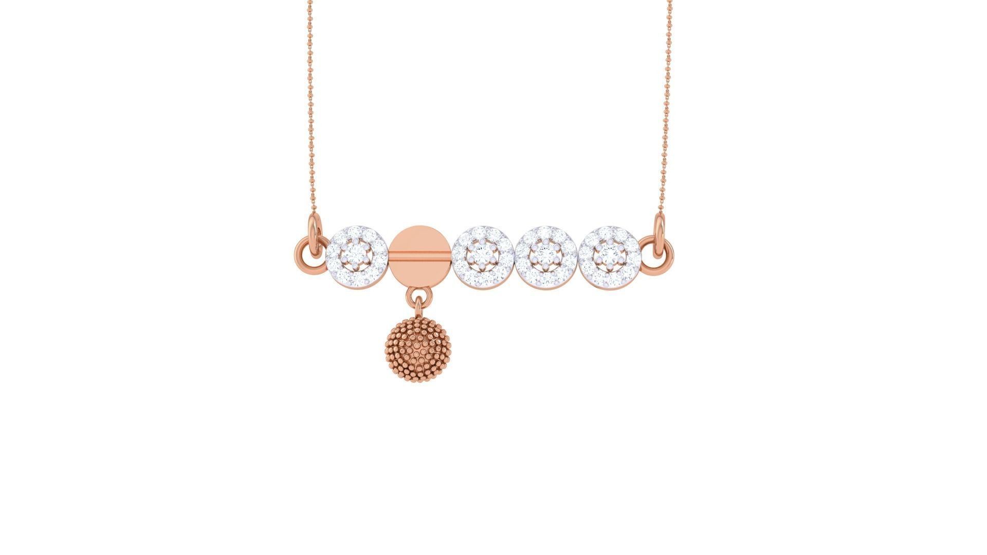 Delicate Screw Head Necklace 3dm stl obj gltf glb 3mf renders 3D print model_9