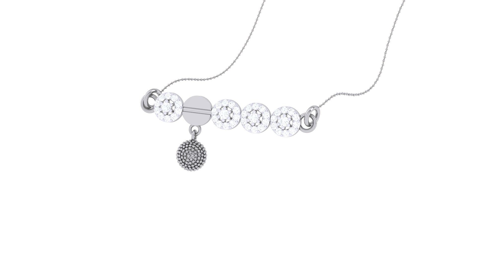 Delicate Screw Head Necklace 3dm stl obj gltf glb 3mf renders 3D print model_1