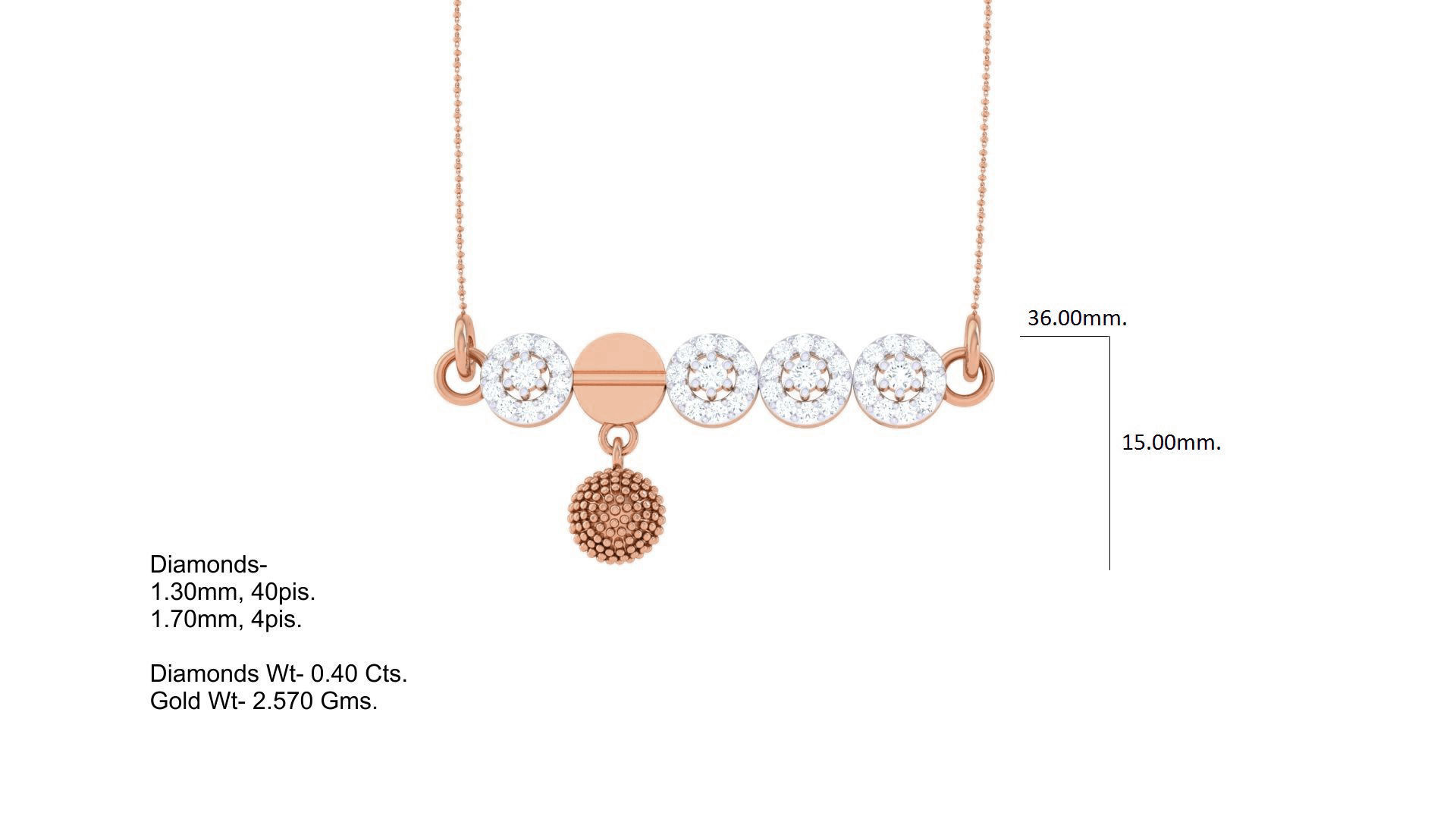 Delicate Screw Head Necklace 3dm stl obj gltf glb 3mf renders 3D print model_5