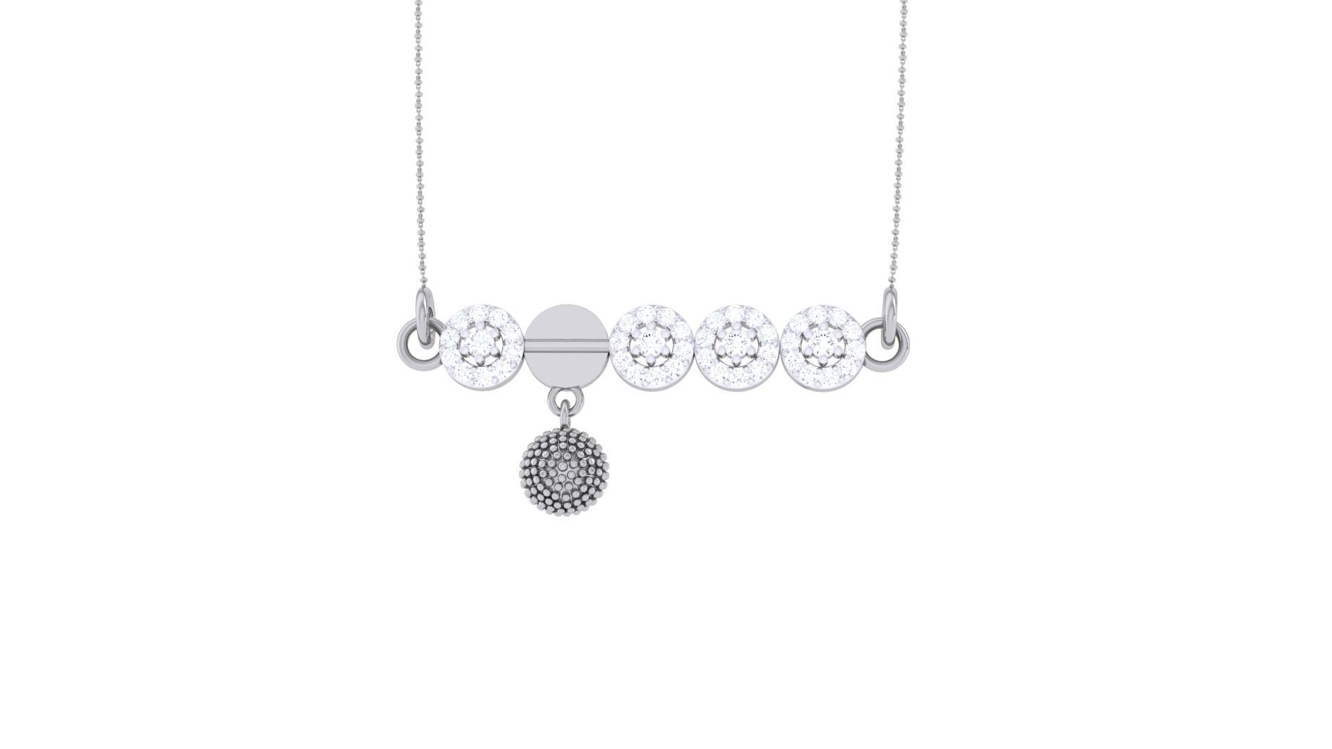 Delicate Screw Head Necklace 3dm stl obj gltf glb 3mf renders 3D print model_8