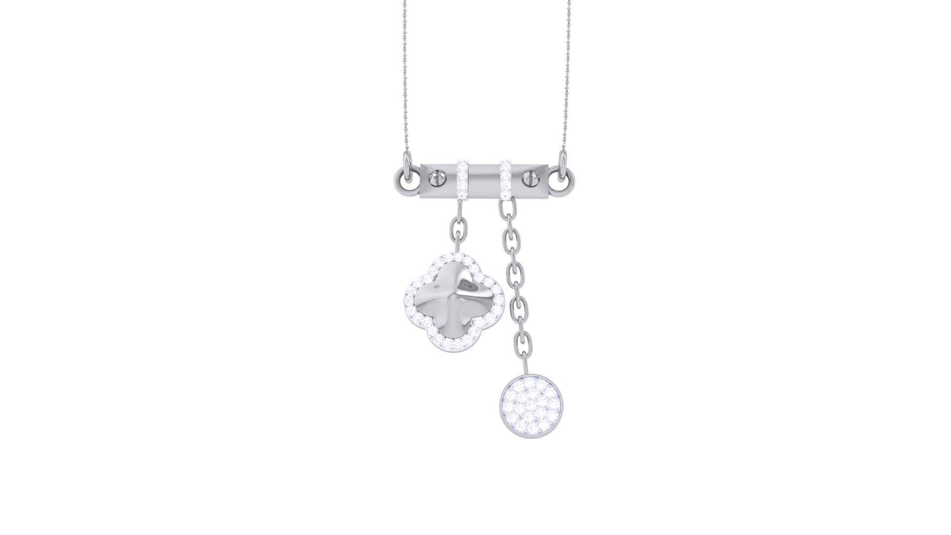 Delicate Screw Head Necklace 3dm stl obj gltf glb 3mf renders 3D print model_8