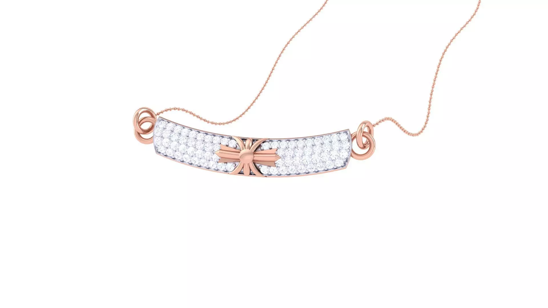 Delicate Necklace 3dm stl obj gltf glb 3mf renders detail 3D print model_0