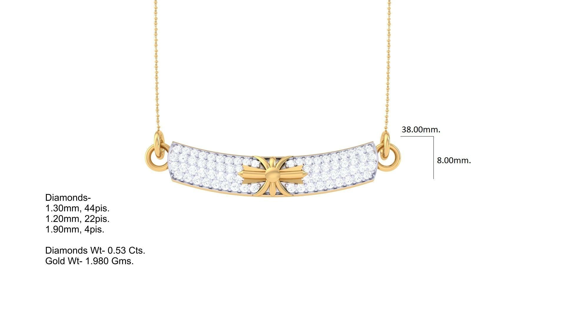 Delicate Necklace 3dm stl obj gltf glb 3mf renders detail 3D print model_4