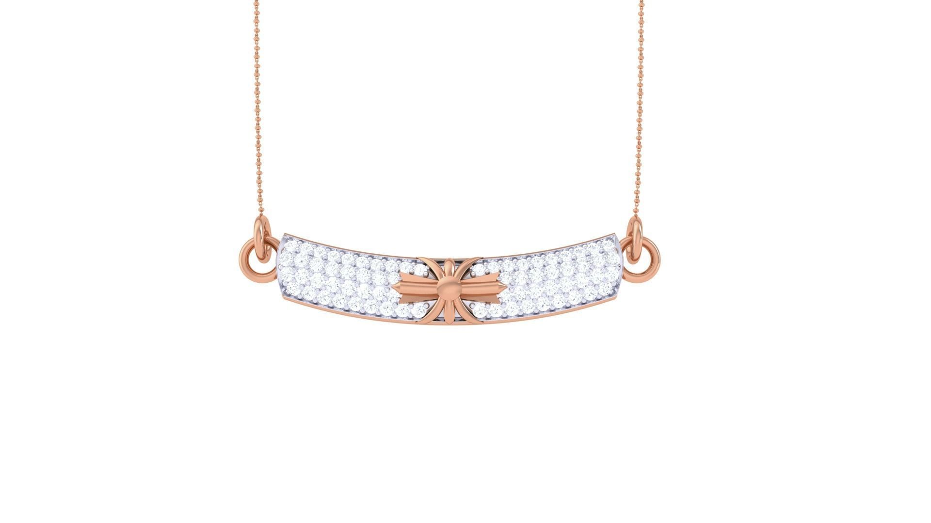 Delicate Necklace 3dm stl obj gltf glb 3mf renders detail 3D print model_9