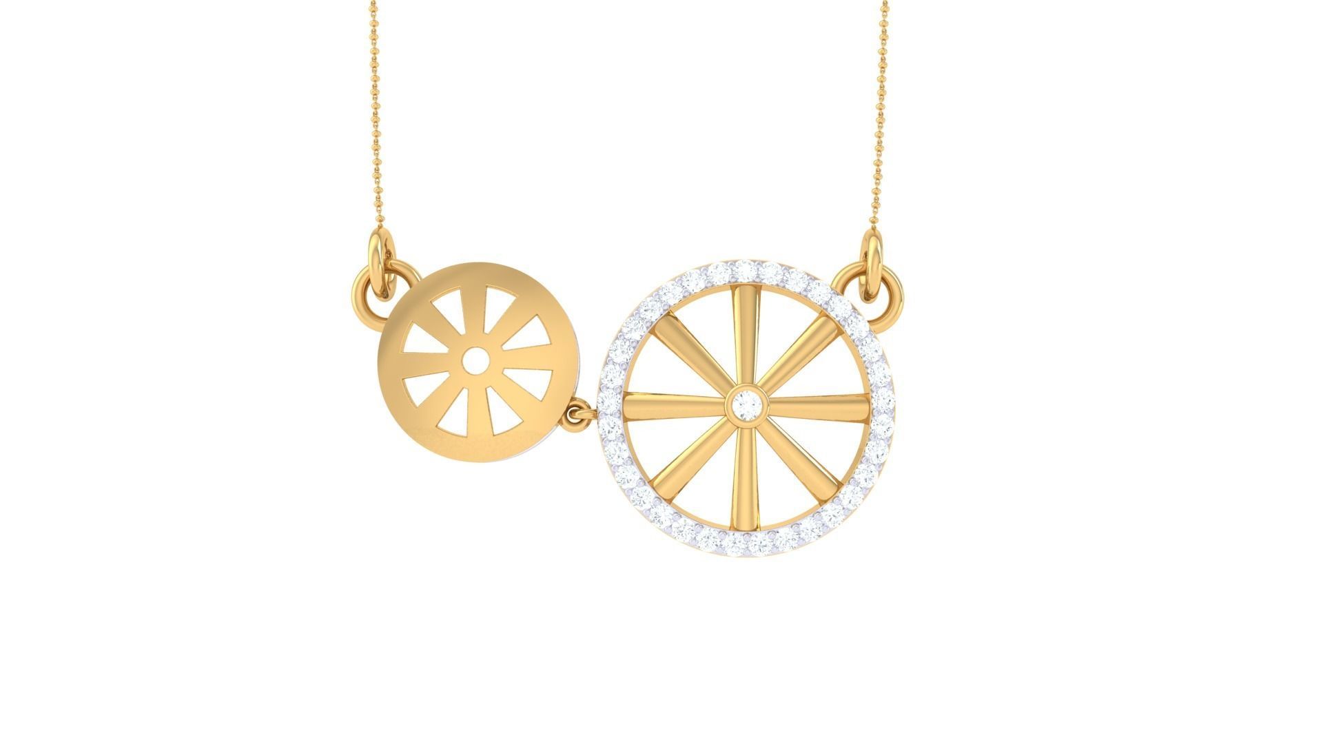 Delicate Necklace 3dm stl obj gltf glb 3mf renders detail 3D print model_7