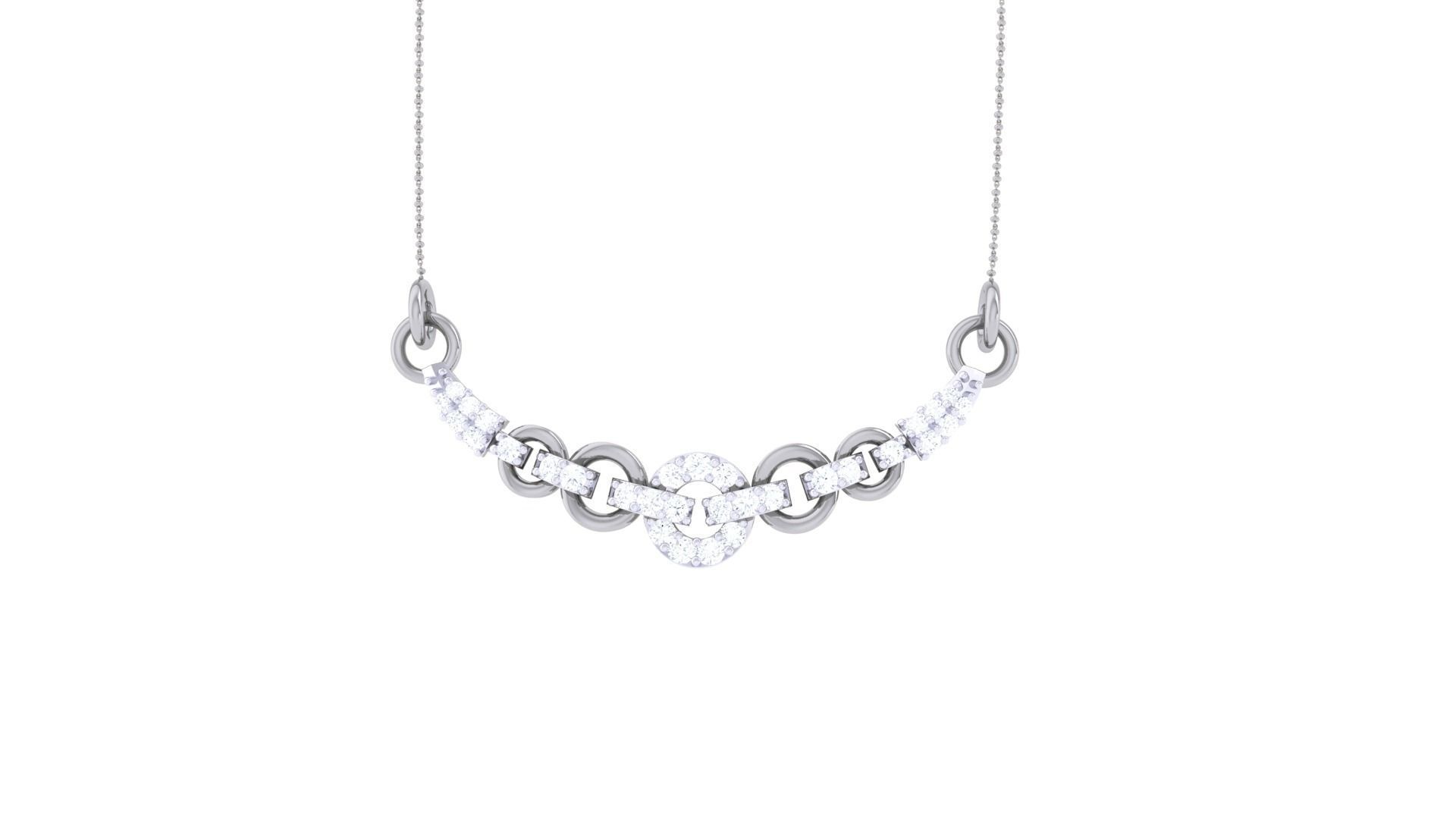 Delicate Chain Necklace 3dm stl obj gltf glb 3mf renders detail 3D print model_8