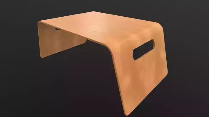 Bed Table Trey AR VR PBR  Lowpoly with game ready