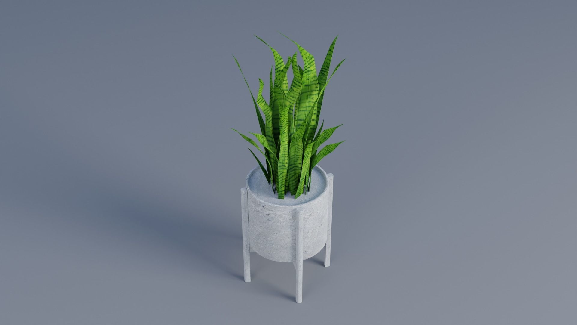 flower vase Low-poly 3D model_1