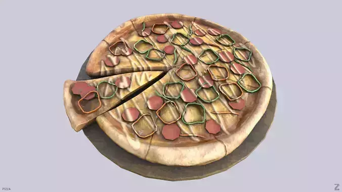 Pizza Low-poly 3D model