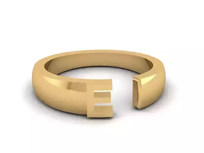 Jewelry Alphabet Ring E 3D print model