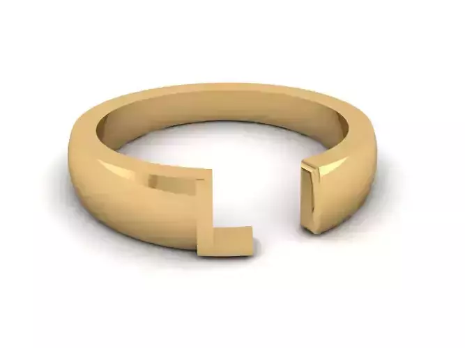 Jewelry Alphabet Ring L 3D print model