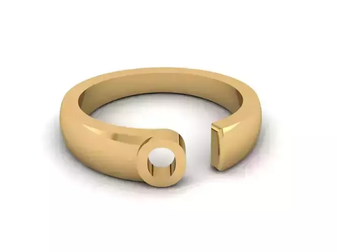 Jewelry Alphabet Ring O 3D print model