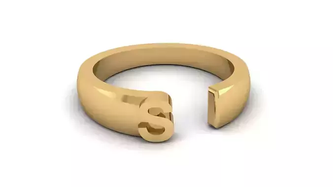 Jewelry Alphabet Ring S