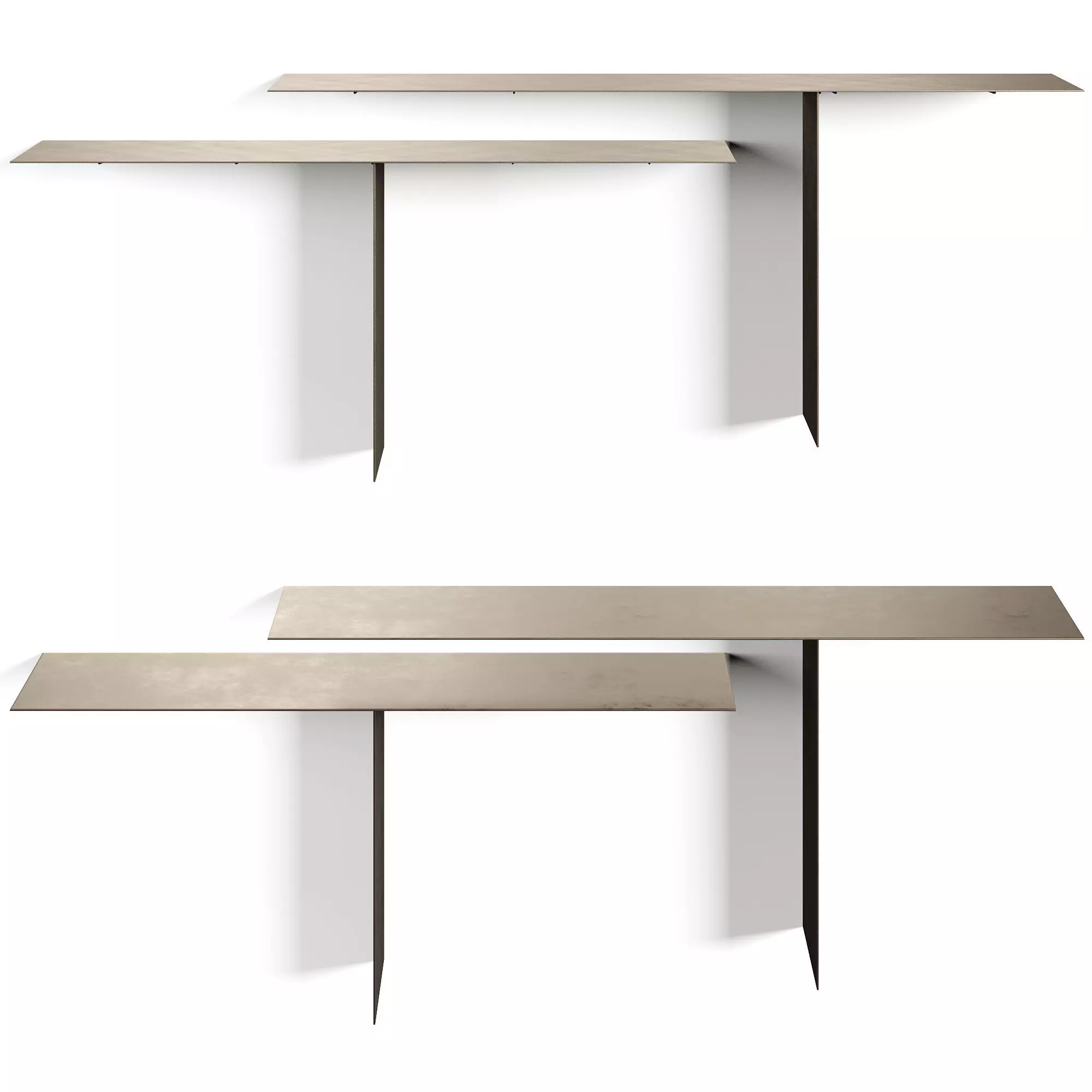 Cattelan Tee Console Low-poly 3D model_0