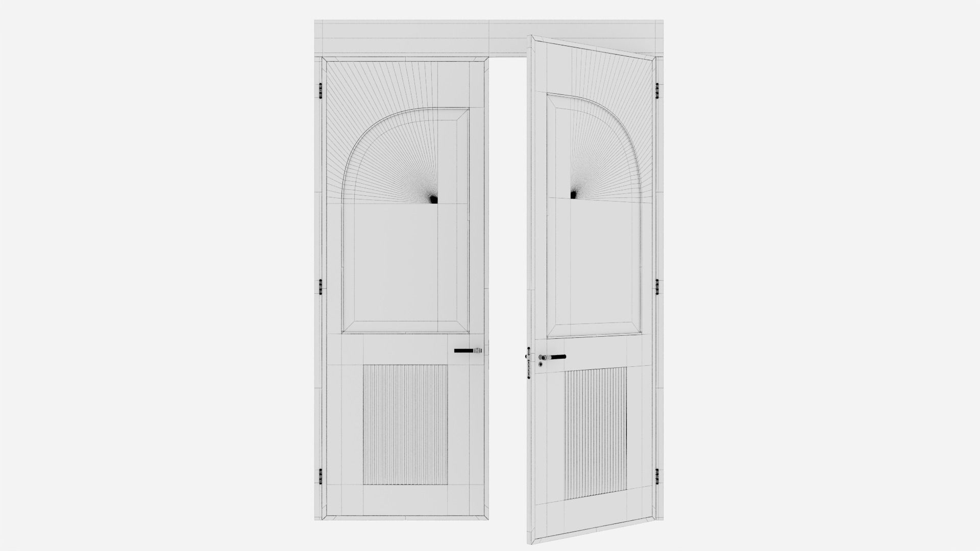 Aluminium door 335 3D model_5
