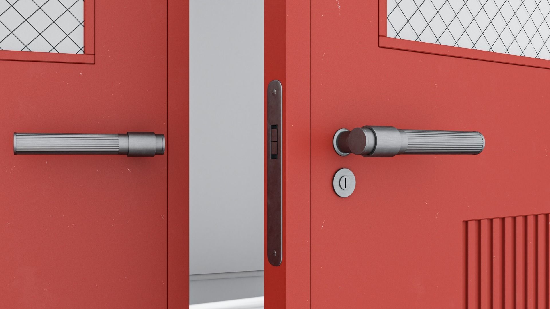 Aluminium door 335 3D model_4