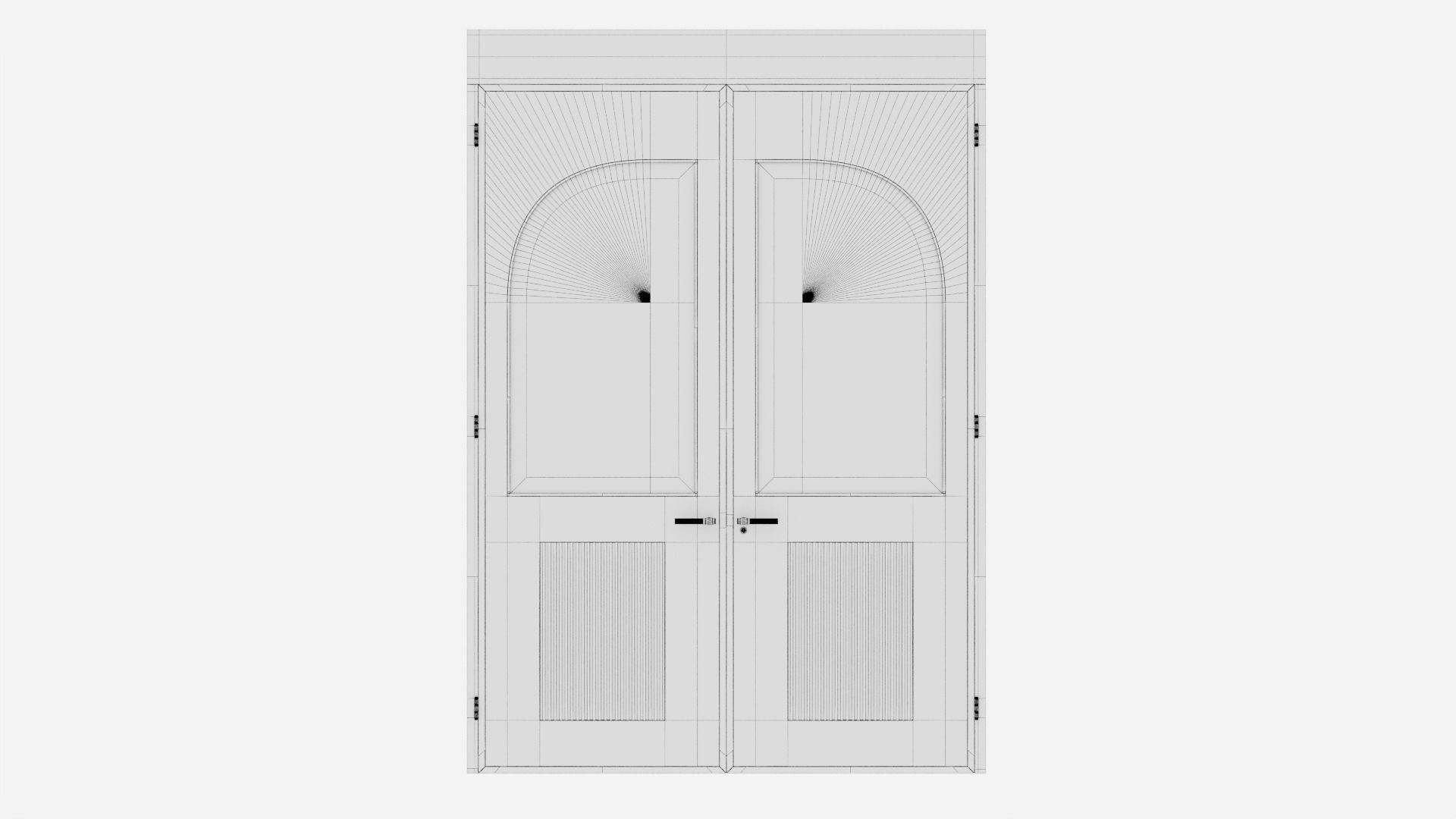 Aluminium door 335 3D model_6