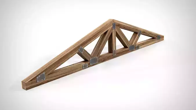 Wooden Truss Fink PBR