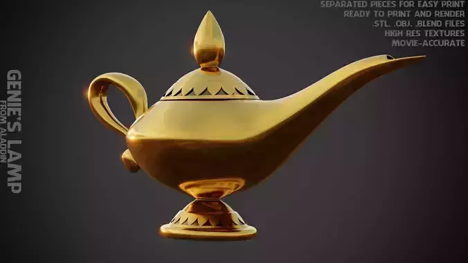 Aladdin Genie Lamp for Cosplay 3D print model