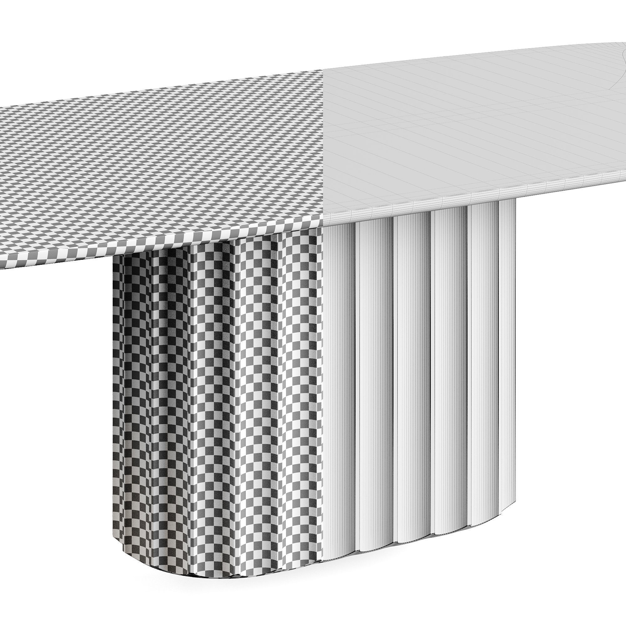 Bonaldo Dorian Dinner Table Low-poly 3D model_5