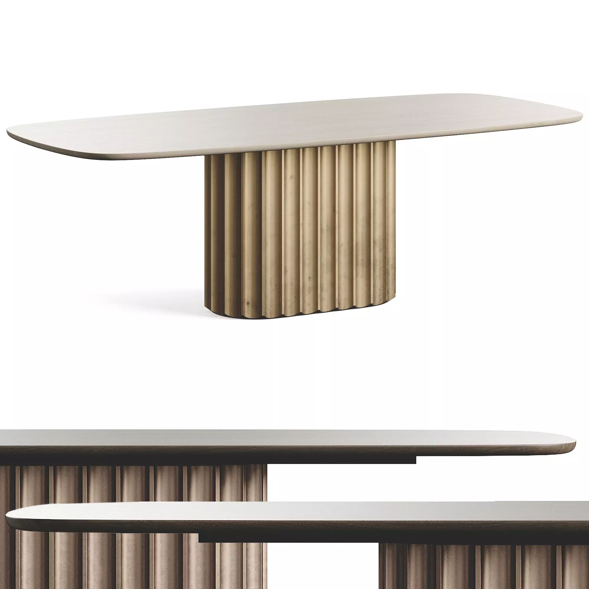 Bonaldo Dorian Dinner Table Low-poly 3D model_0