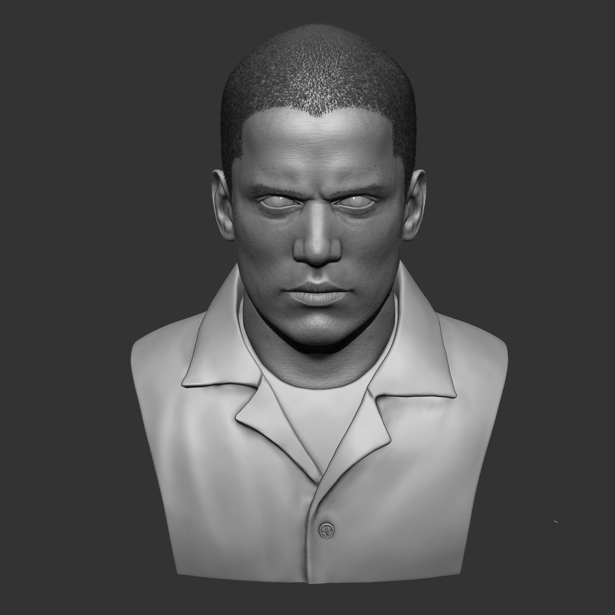 Michael Scofield Bust  3D print model_2
