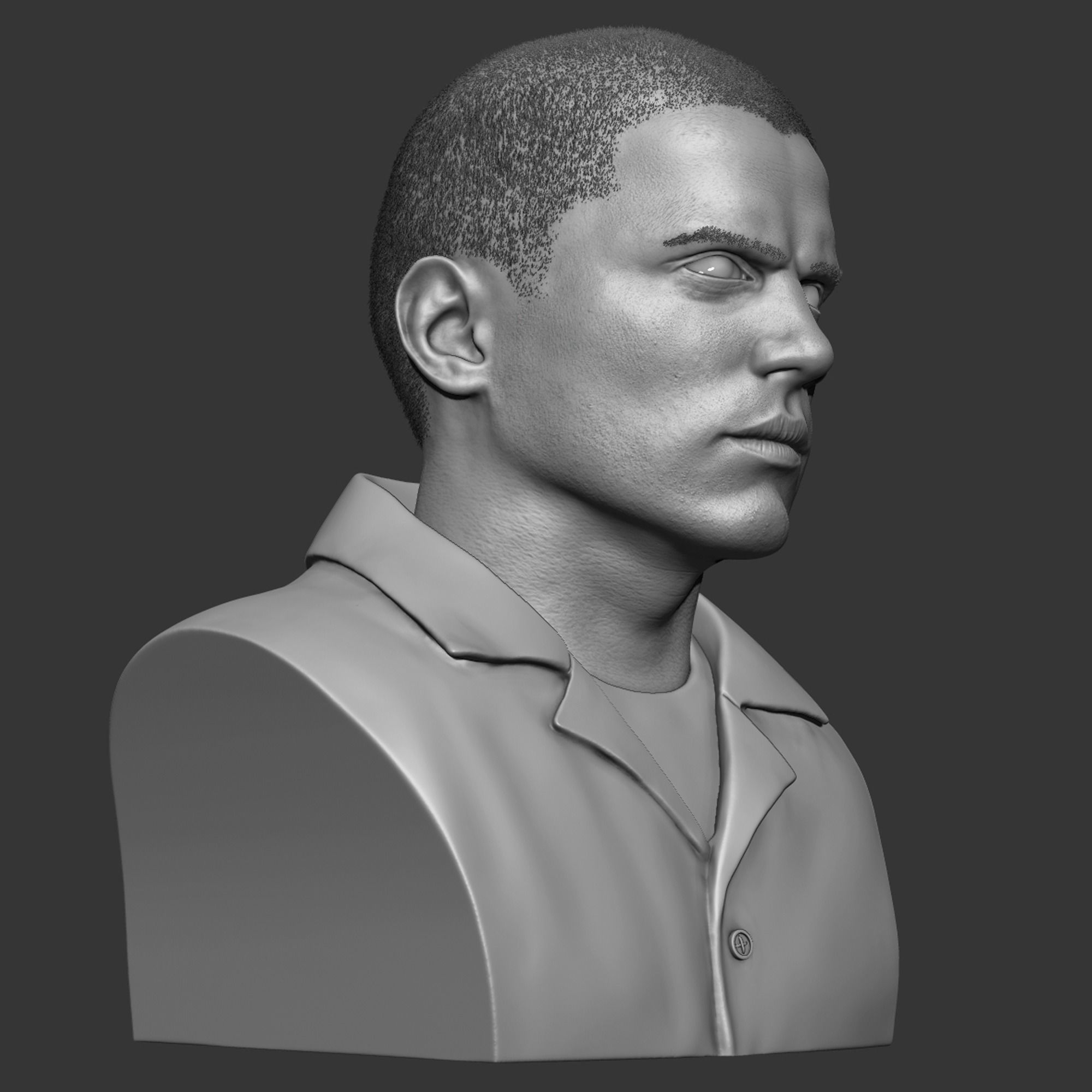 Michael Scofield Bust  3D print model_3
