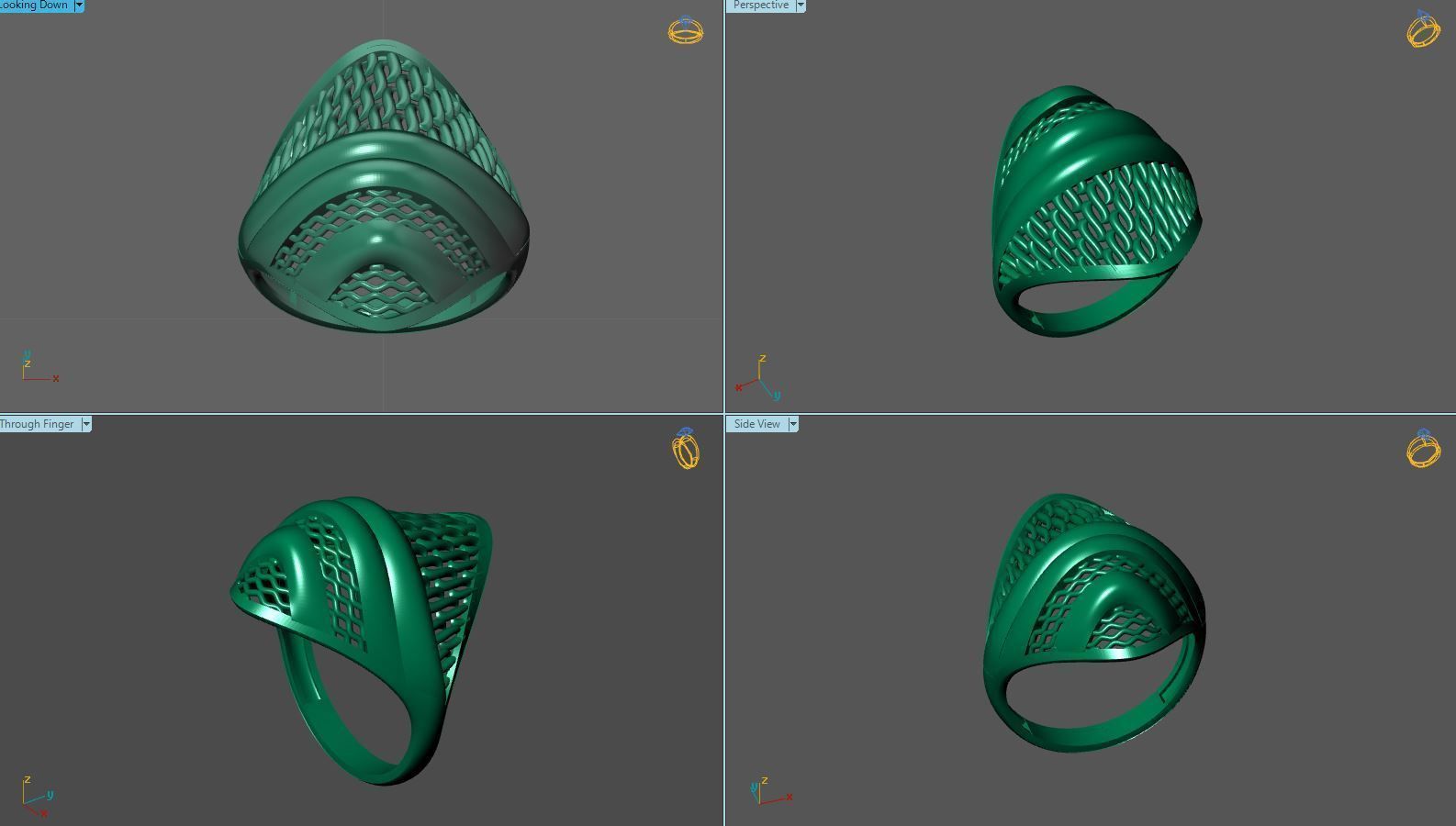 Plain Ring Women Ready STL 3DM Models Womens Rings 3D models 3D print model_6