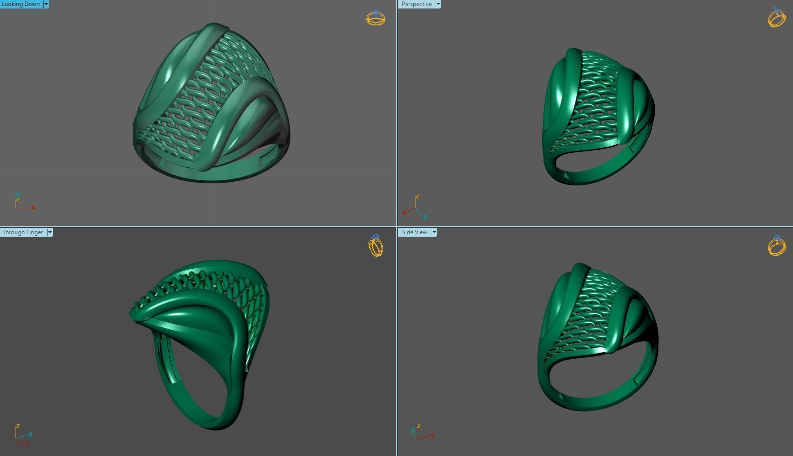 Plain Ring Women Ready STL 3DM Models Womens Rings 3D models 3D print model_6