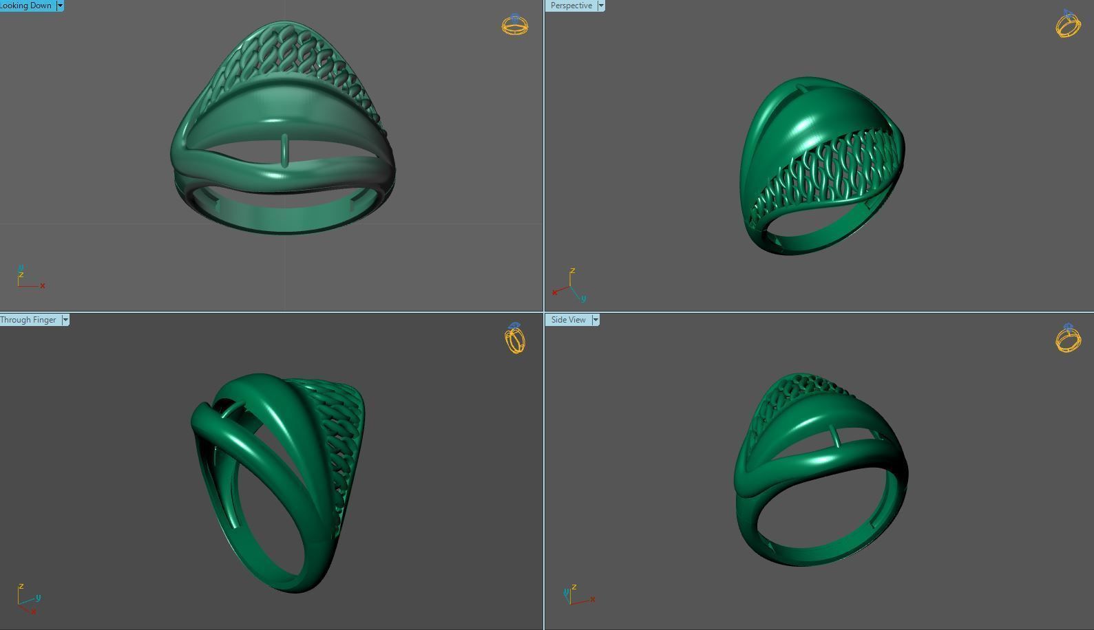 Plain Ring Women Ready STL 3DM Models Womens Rings 3D models 3D print model_6