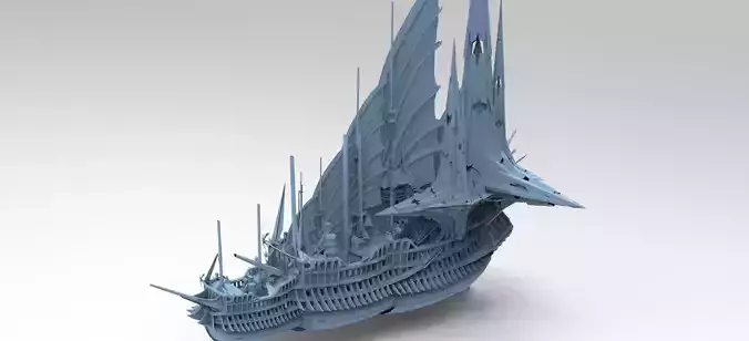 Sci fi Mongol pirate Cruiser 