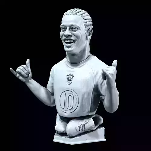 Ronaldinho 3D bust for printing 3D print model