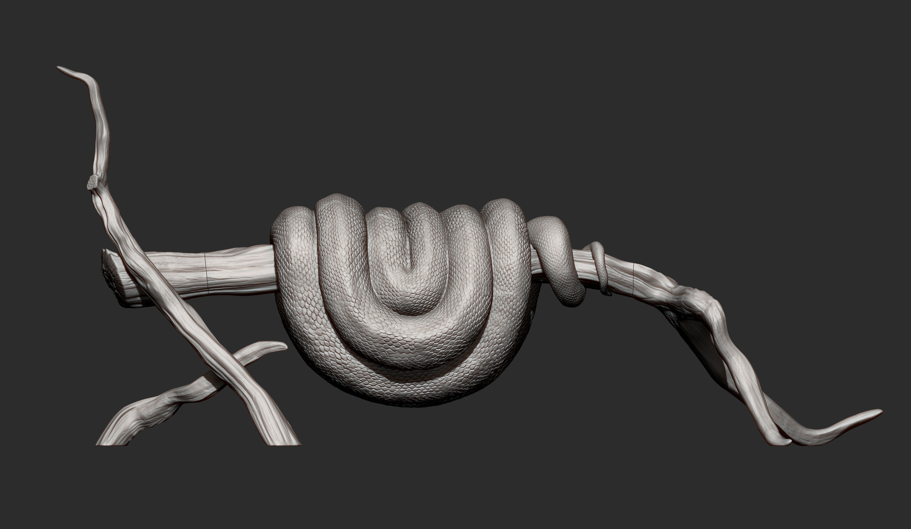Green tree python  3D print model_13