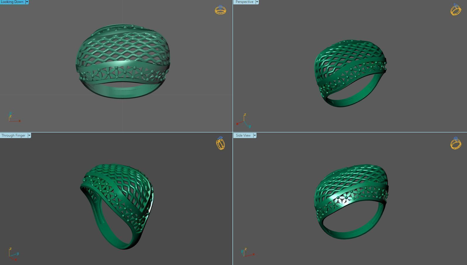 Plain Ring Women Ready STL 3DM Models Womens Rings 3D models 3D print model_6