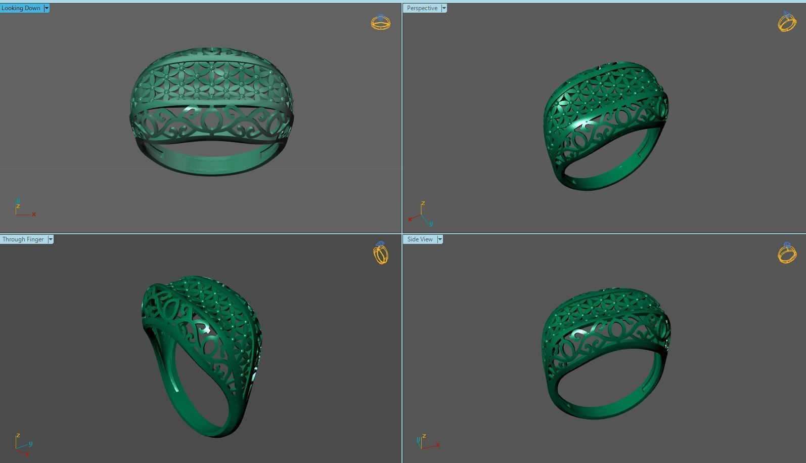 Plain Ring Women Ready STL 3DM Models Womens Rings 3D models 3D print model_6