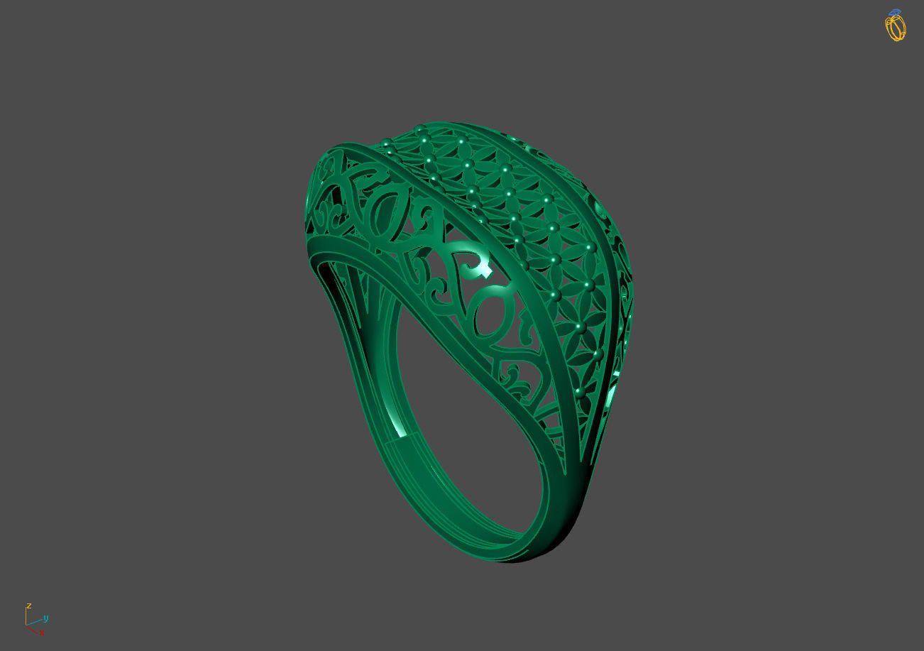 Plain Ring Women Ready STL 3DM Models Womens Rings 3D models 3D print model_3