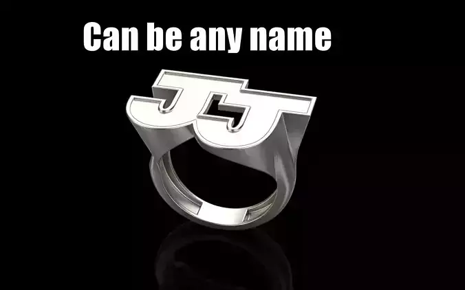 Custom name ring JJ model 357