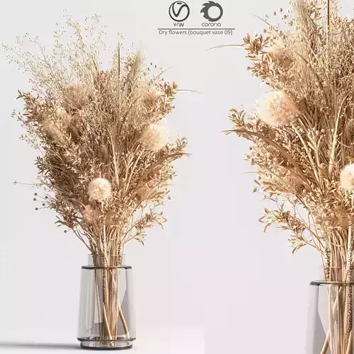 dry flowers bouquet vase 08