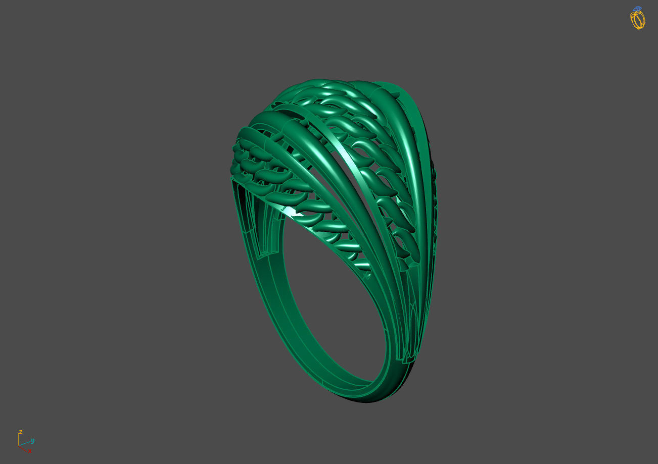 Plain Ring Women Ready STL 3DM Models Womens Rings 3D models 3D print model_3