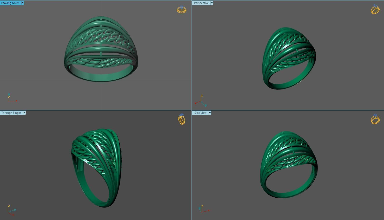 Plain Ring Women Ready STL 3DM Models Womens Rings 3D models 3D print model_6