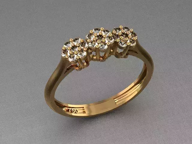 jewel flower ring