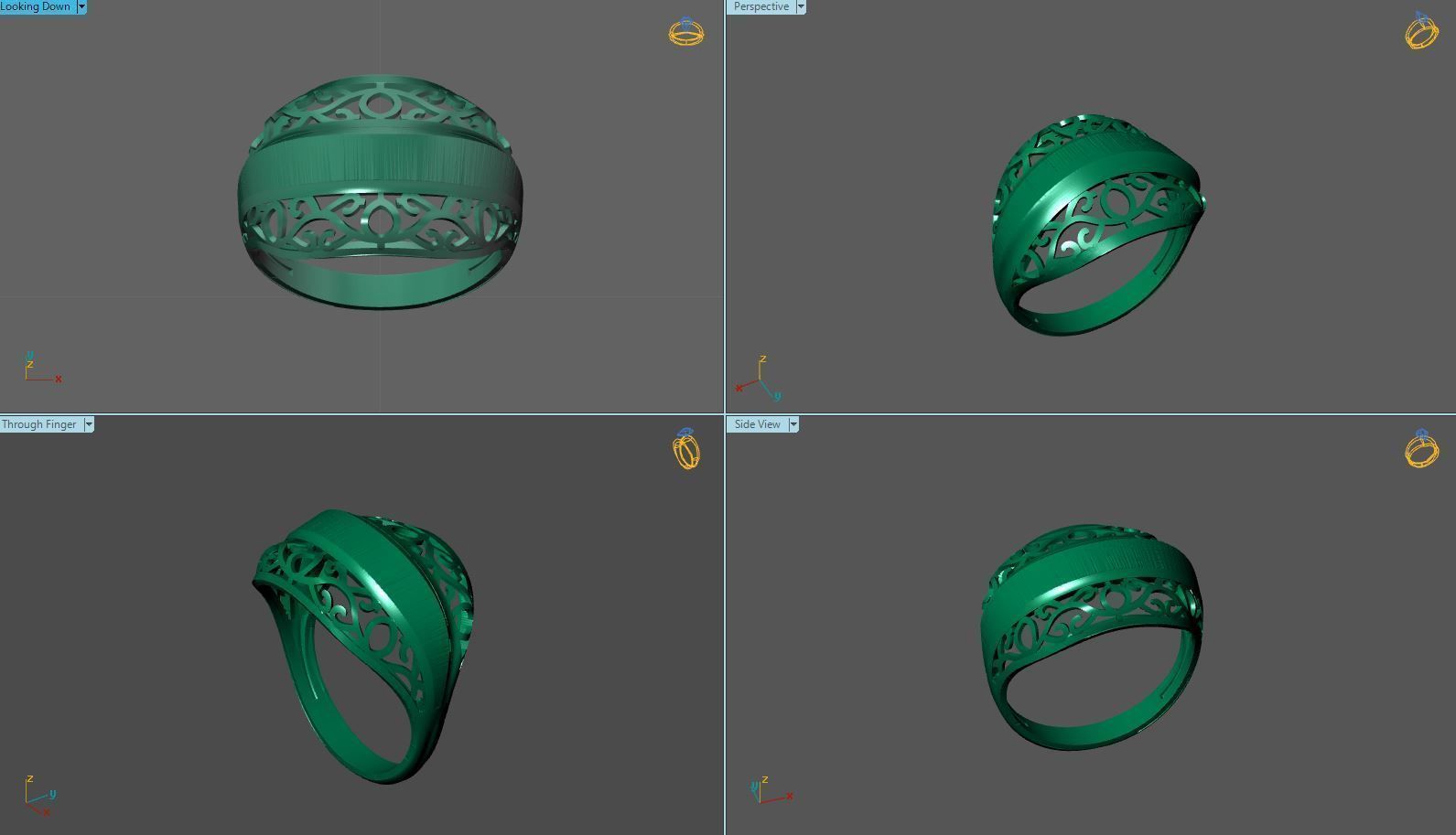 Plain Ring Women Ready STL 3DM Models Womens Rings 3D models 3D print model_6