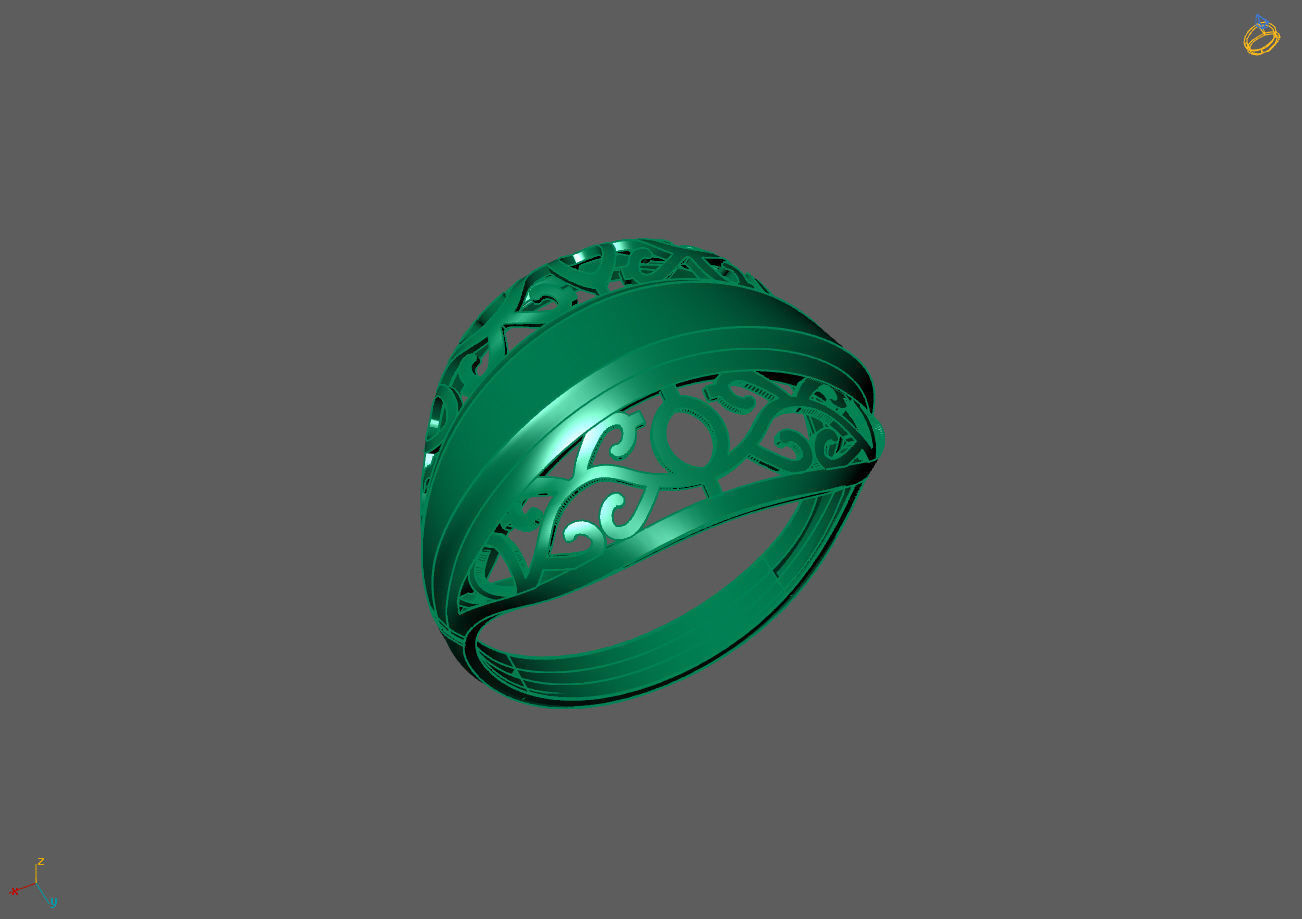 Plain Ring Women Ready STL 3DM Models Womens Rings 3D models 3D print model_4