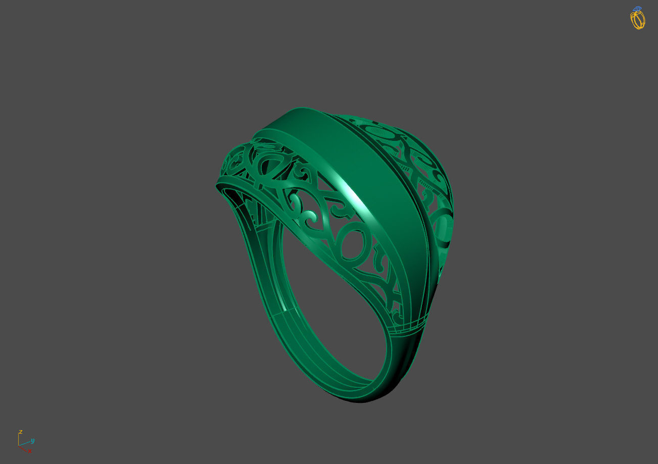 Plain Ring Women Ready STL 3DM Models Womens Rings 3D models 3D print model_3