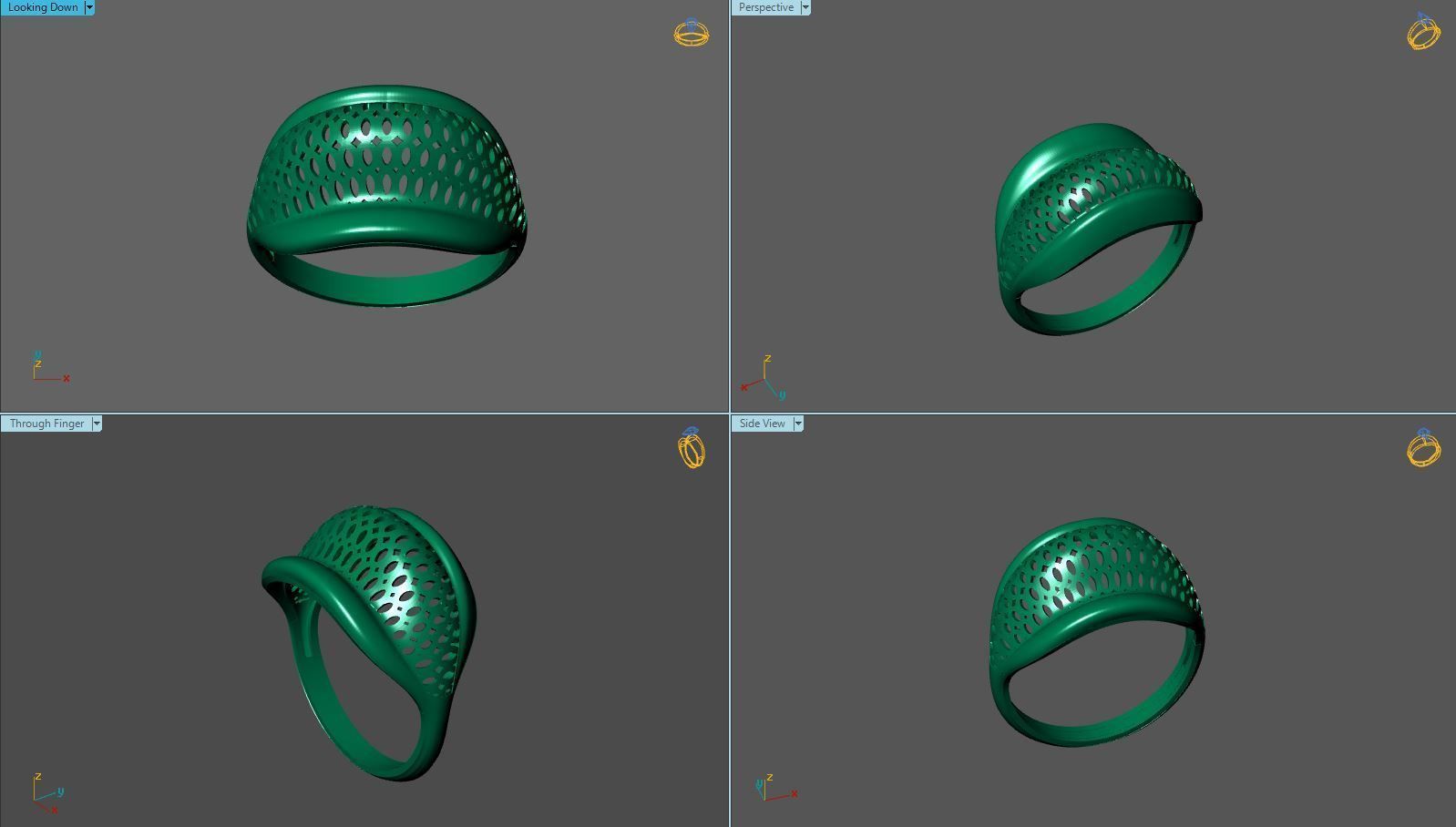 Plain Ring Women Ready STL 3DM Models Womens Rings 3D models 3D print model_6