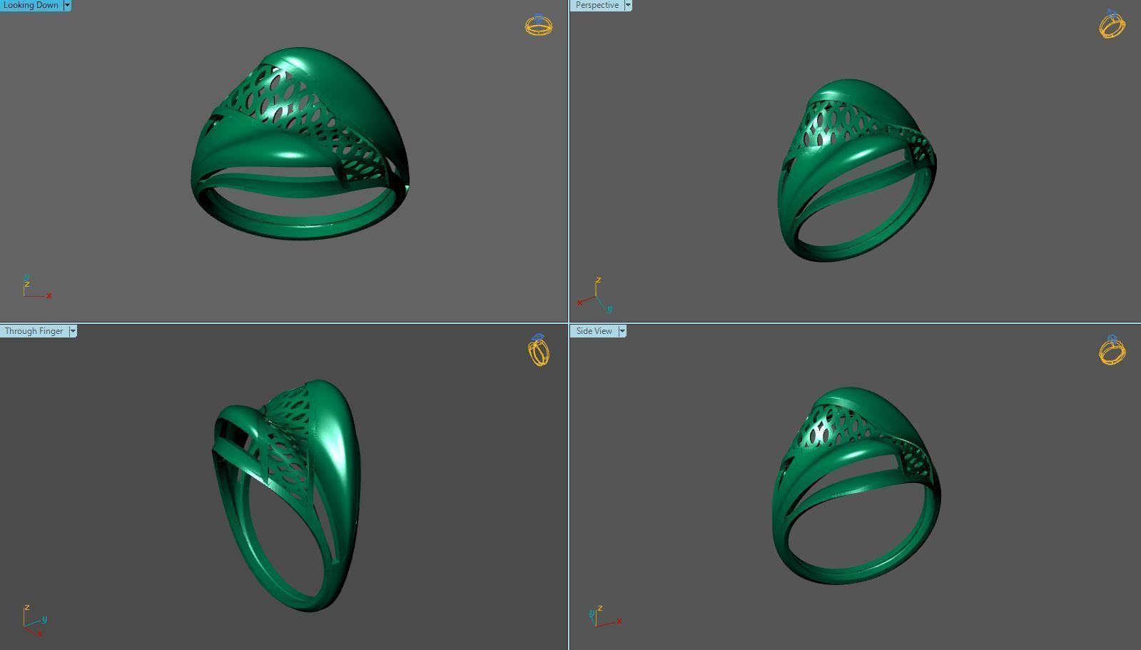 Plain Ring Women Ready STL 3DM Models Womens Rings 3D models 3D print model_6