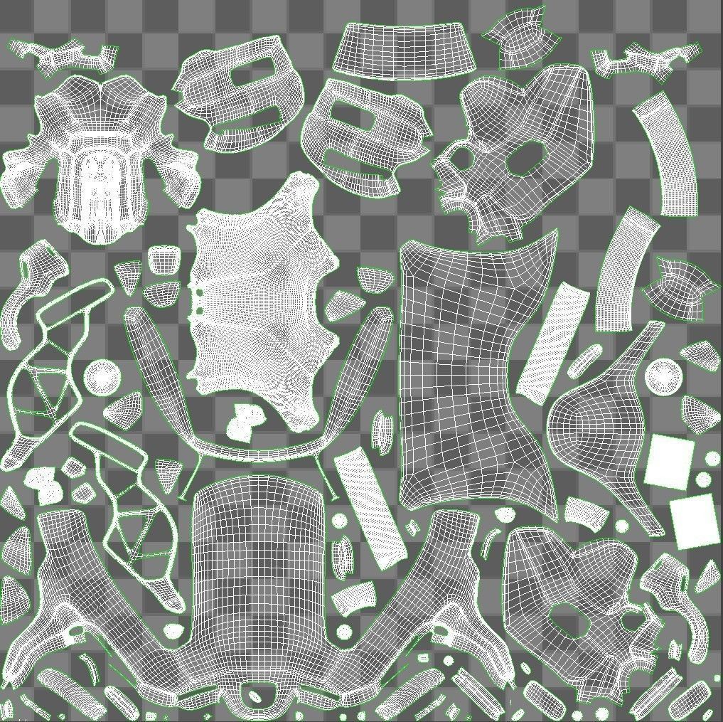 SciFi Helmet 5 version set 3D model_43