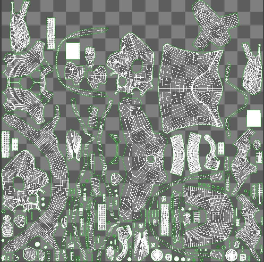 SciFi Helmet 5 version set 3D model_44